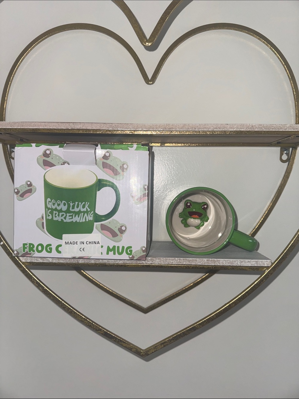 Good Luck Is Brewing Frog Mug - Green